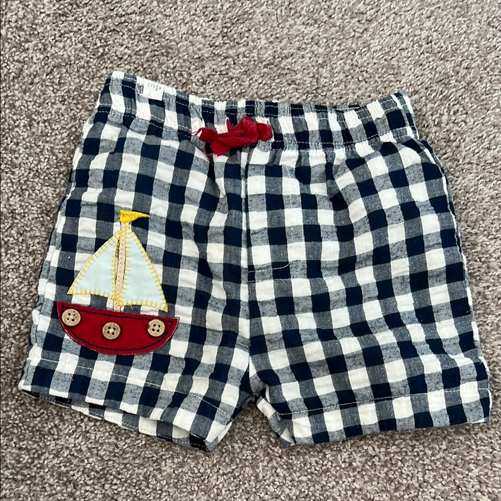 Mud pie Nautical Checkered Kids Shorts